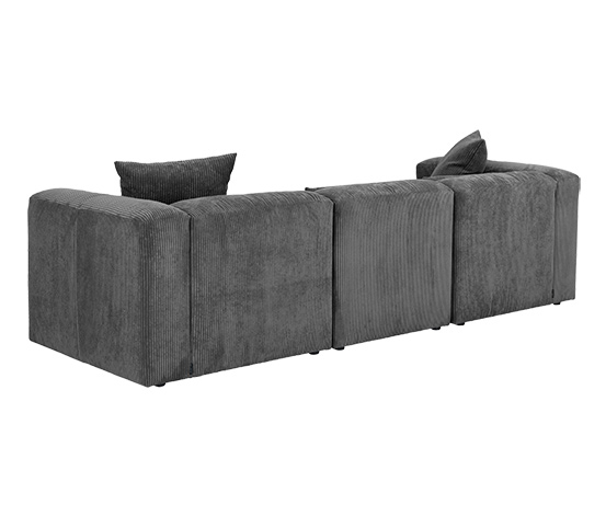 Ecksofa mit Longchair »Lenata«, anthrazit, links