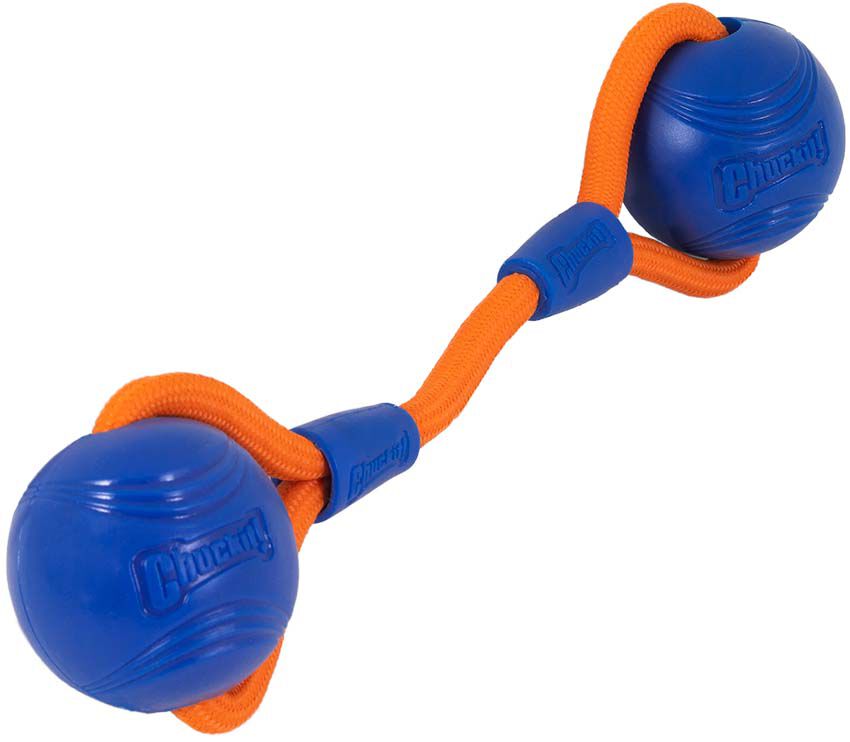 Chuckit Breathe Right Fetch ball - Hondenspeelgoed - Blauw / Oranje - 18x15x7 cm - Medium