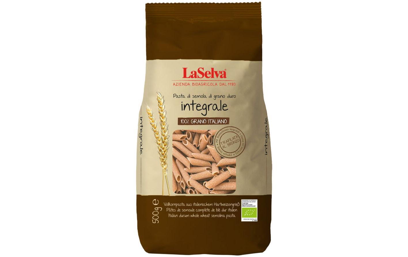 Teigwaren Bio Penne aus Vollkorn-Hartweizengriess 500 gVollkornhartweizengriess-Pasta