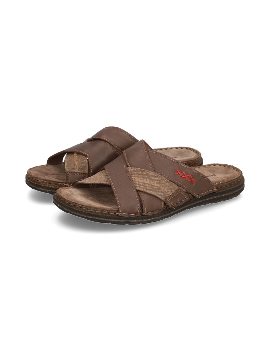 Lederkombination Pantoffel