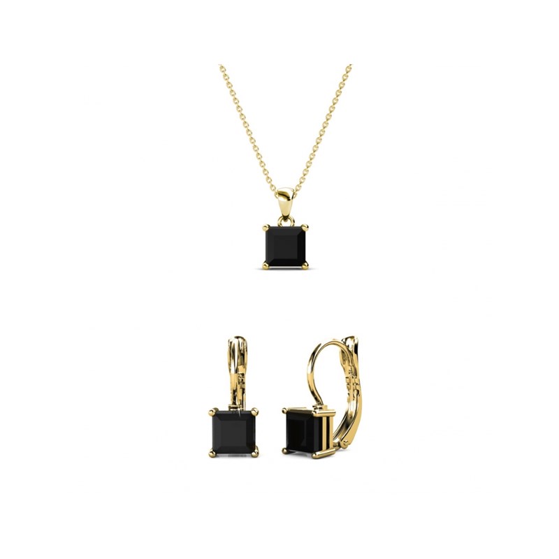 Parure et Coffret Square - Doré et Noir