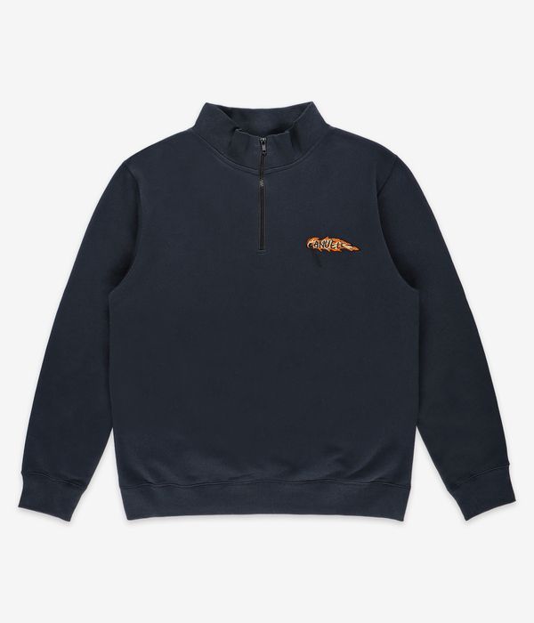 Anuell Lundstam Organic Half Zip Sweatshirt (charcoal)