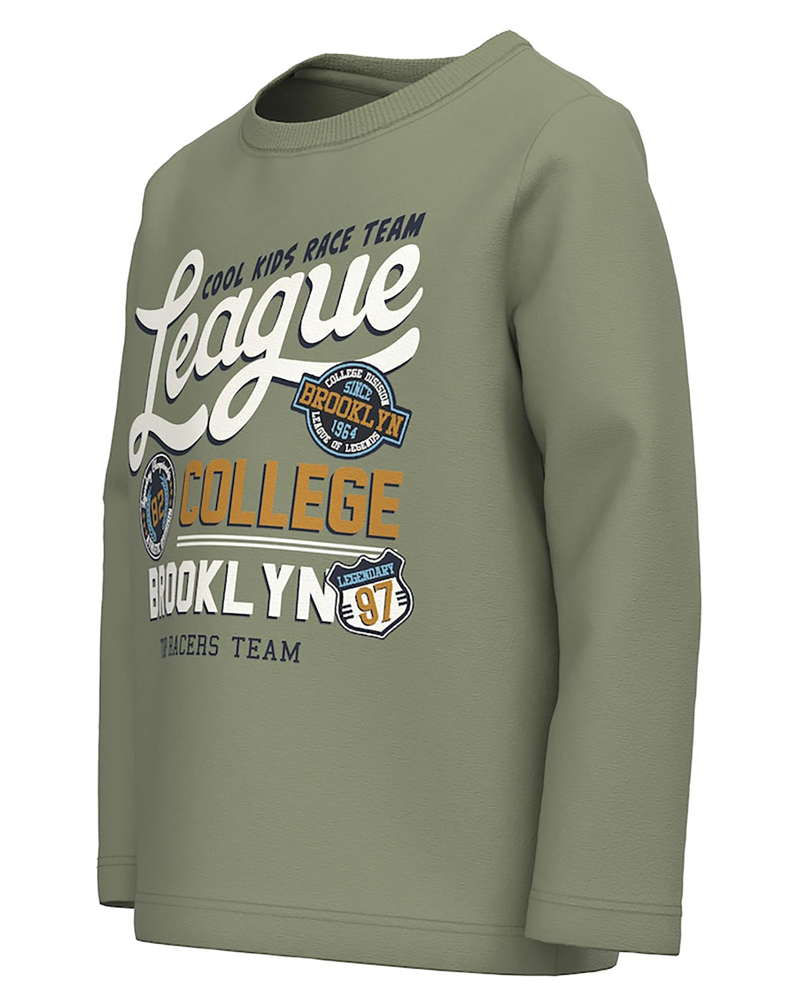 Langarmshirt NMMVUX BROOKLYN in oil green