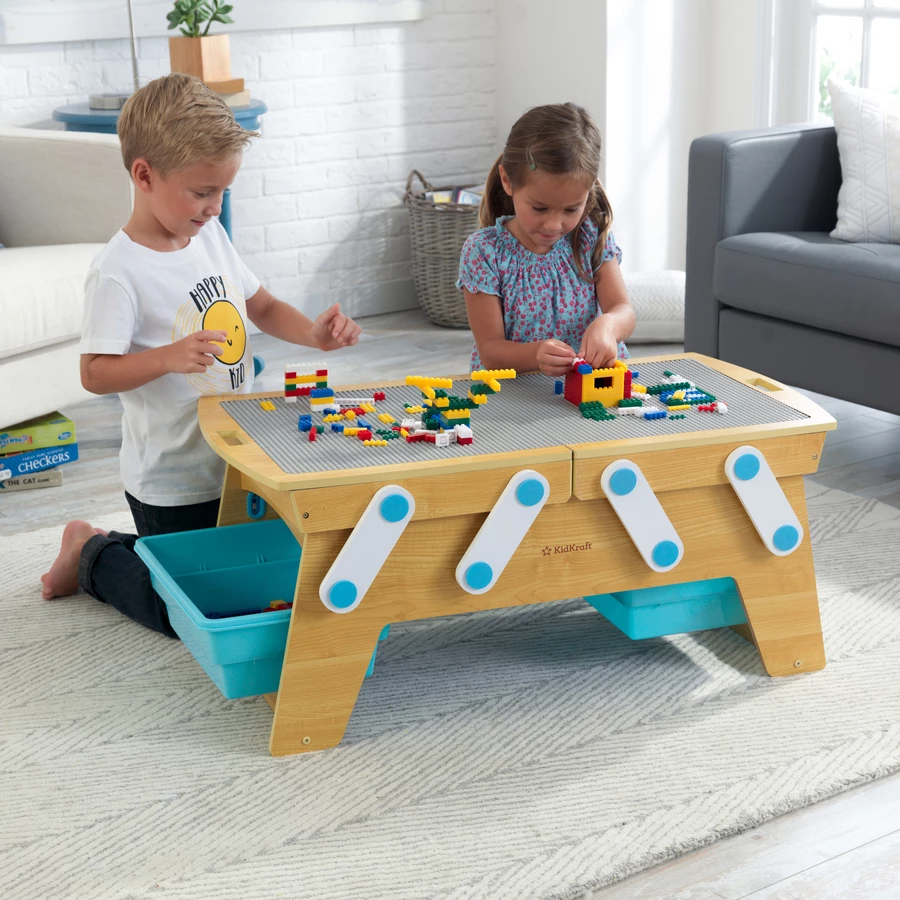 KidKraft® Spieltisch Building Bricks Play N Store