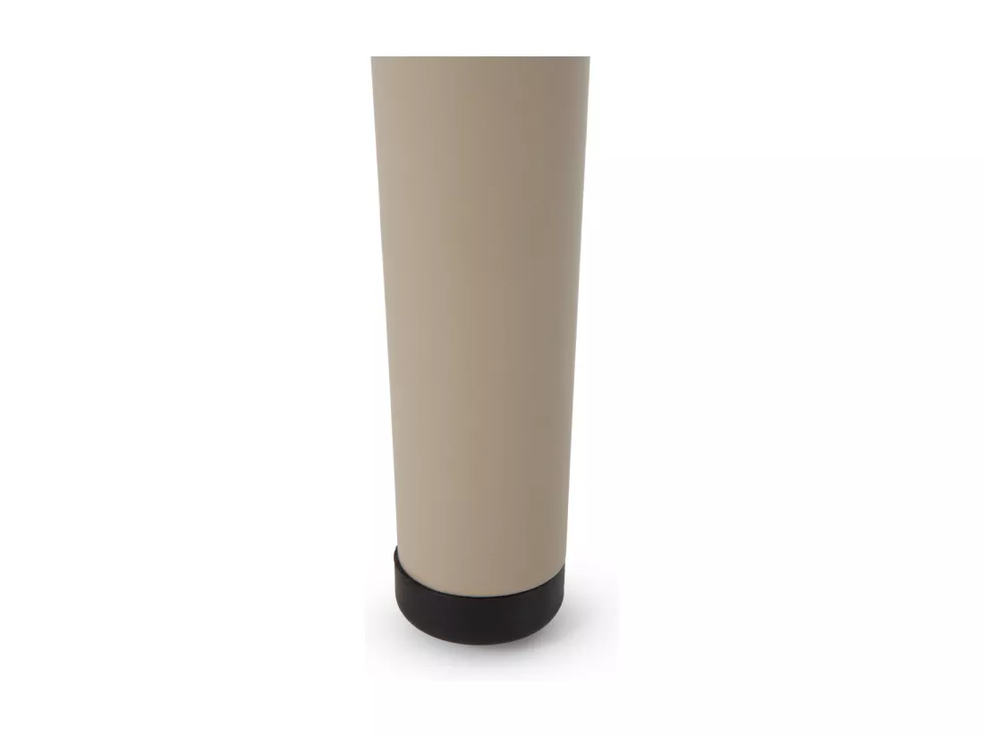 Table rectangulaire en aluminium avec plateau en céramique travertin