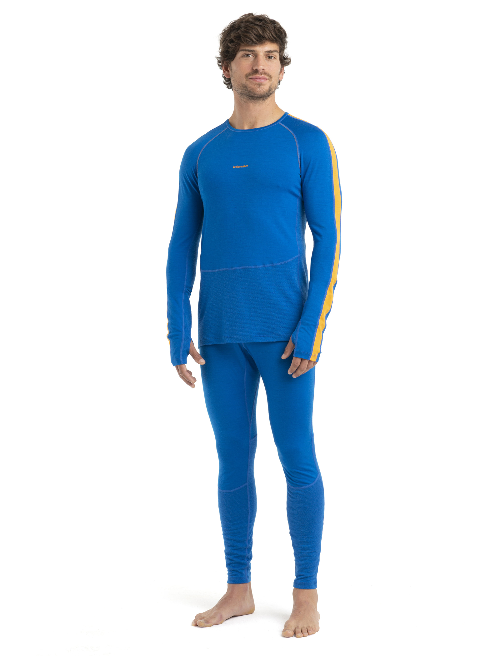 200 ZoneKnit Merino LS Crewe Thermal Top Herre Lazurite/Solar/Cb
