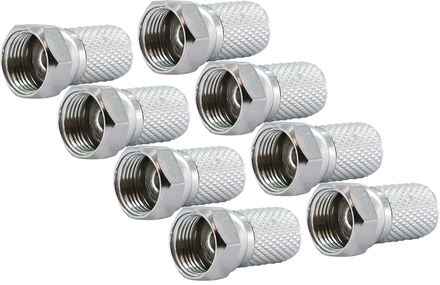 Schwaiger FST7008 7 mm set van 8 F-stekkers