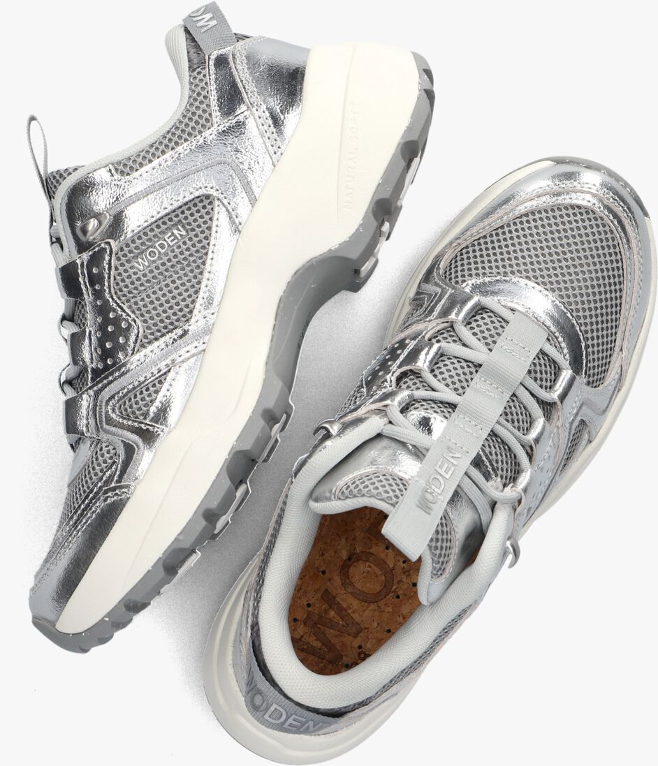 WODEN grijze woden lage sneakers sif metallic
