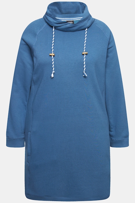 Sweatkleid, Stehkragen, Langarm, Taschen