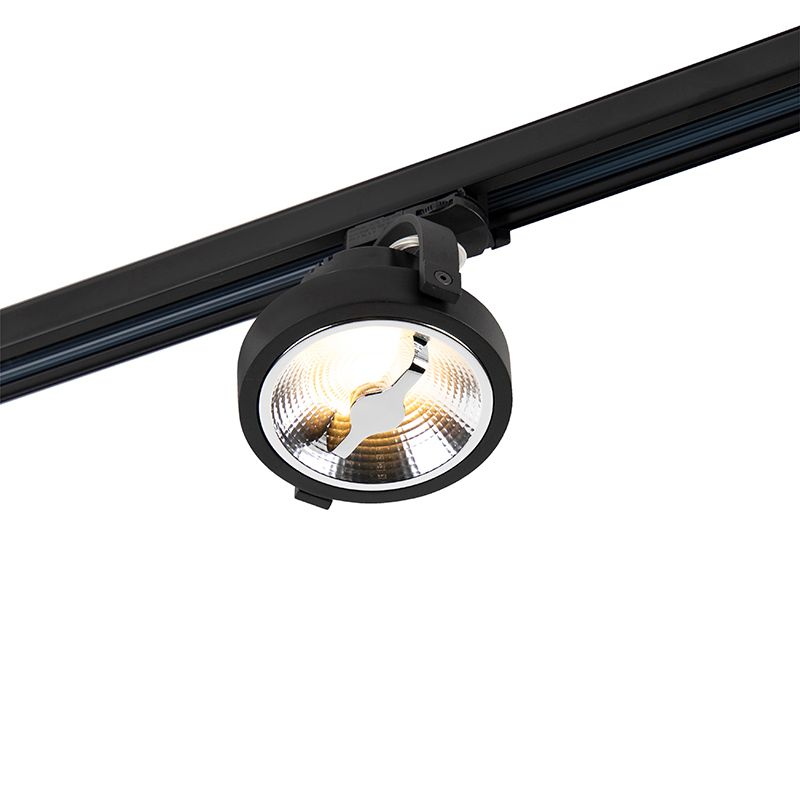 Railspot zwart voor 3-fase rail GU10 111cm - 3-Phase Expert