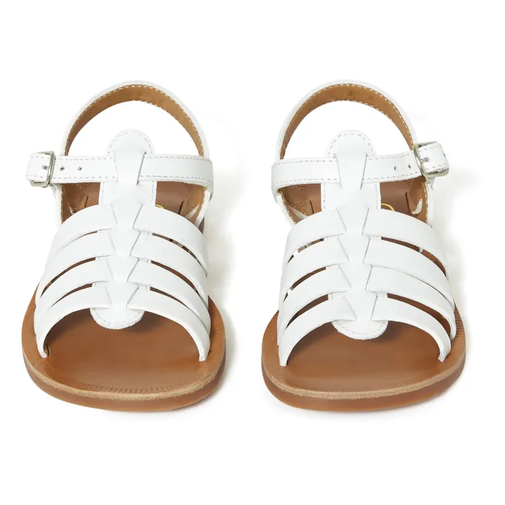 Pom d'Api Sandales Plagette Strap | Blanc - Ivoire