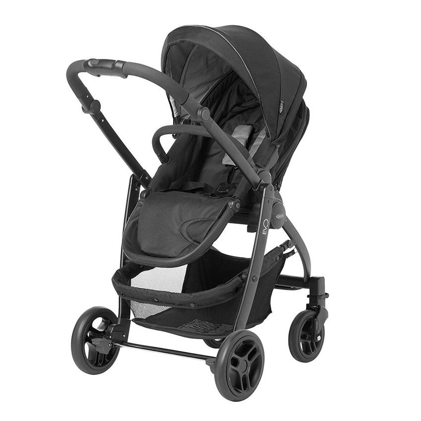 Poussette duo Evo Travel - Noir/Gris - Ecru