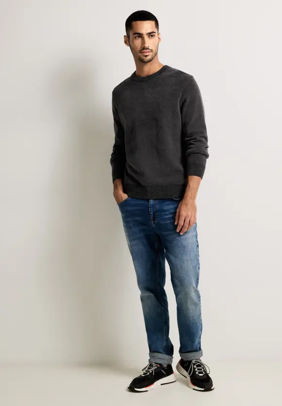 Softer Baumwollpullover - Black