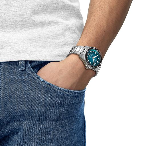 Tissot Seastar 1000 Powermatic T120.807.11.091.00 Herreur, Steel/Grad Turquoise, 40 mm