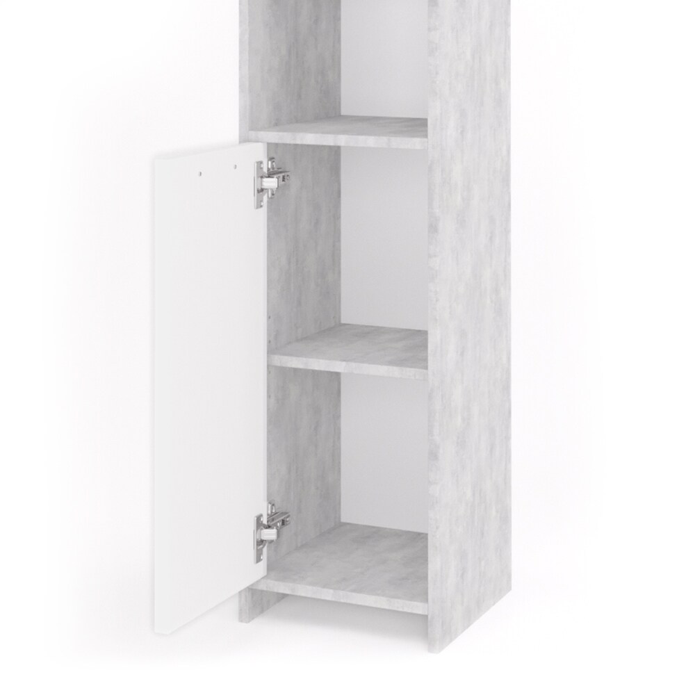 Vicco Badmöbel Set Kiko Badezimmer Spiegel Kommode Unterschrank Weiß / Beton