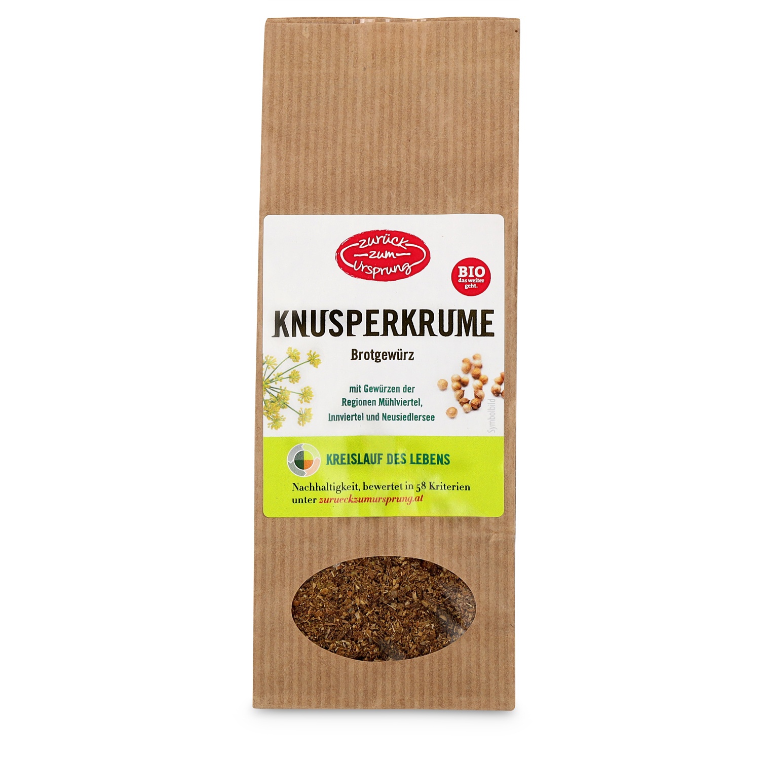 ZURÜCK ZUM URSPRUNG BIO-Gewürze, Brotgewürz 65 g