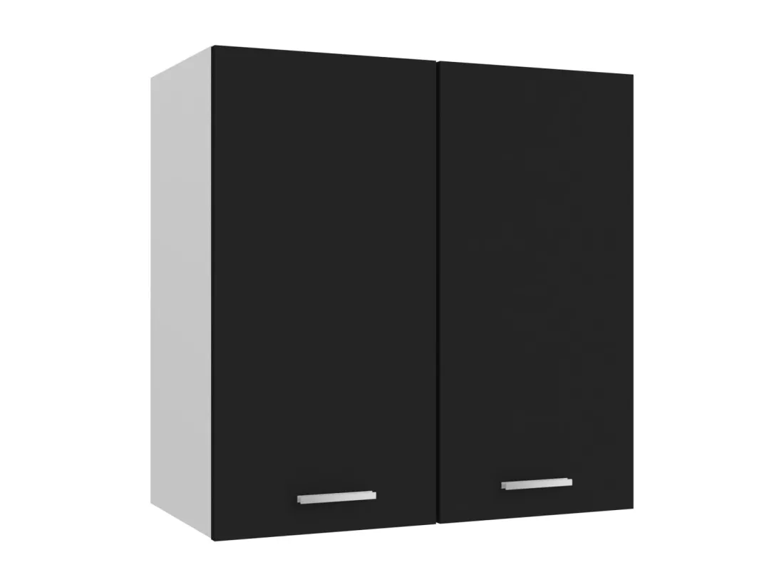 Armoire suspendue Noir 60x31x60 cm Bois d'ingénierie