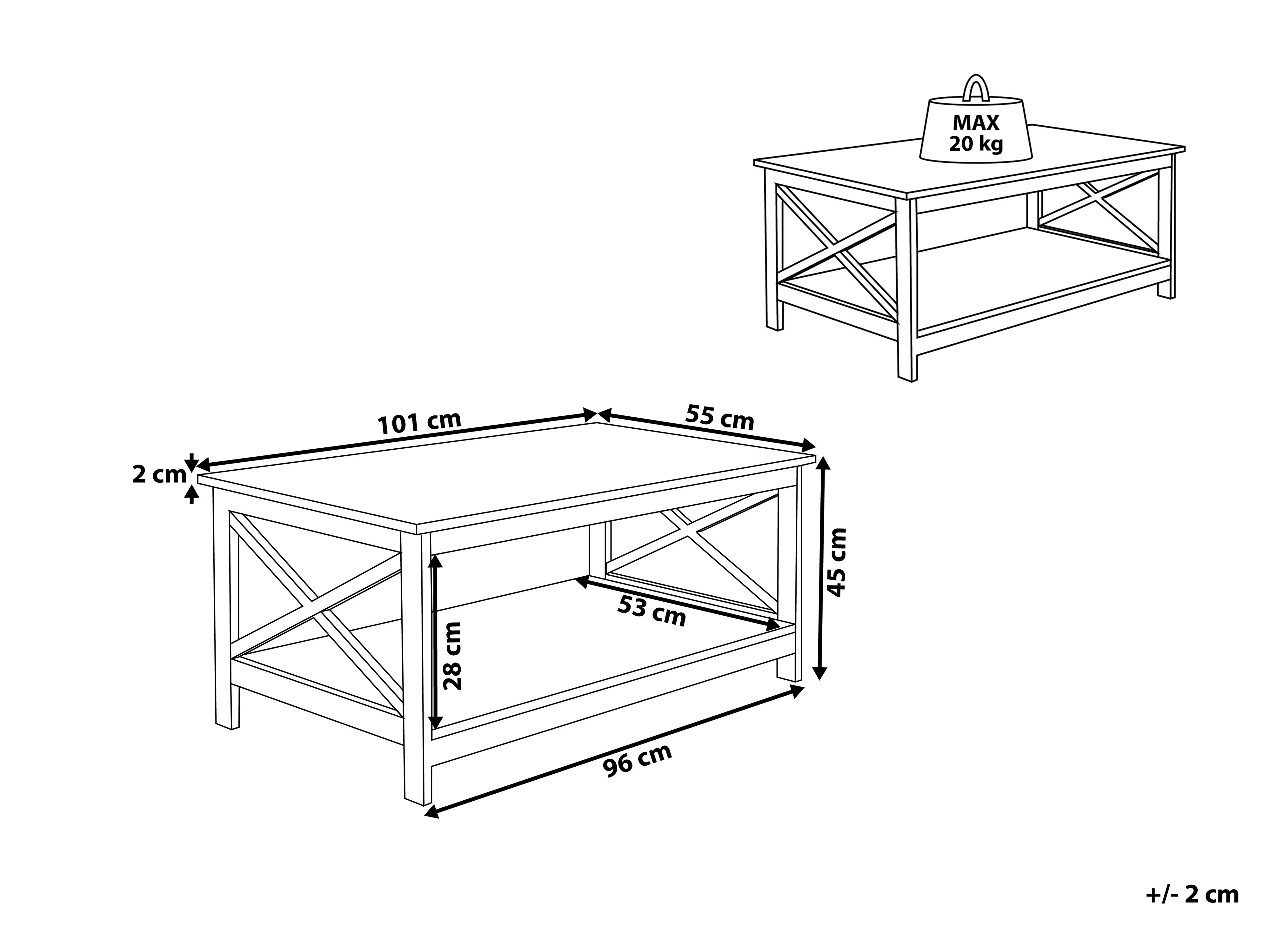 Salontafel FOSTER Wit