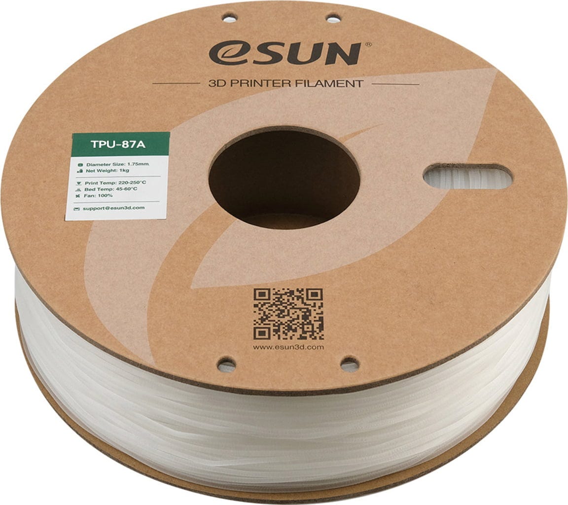 eSUN  TPU-87A Natural, 1,75 mm / 1000 g    Transparentes, flexibles Filament