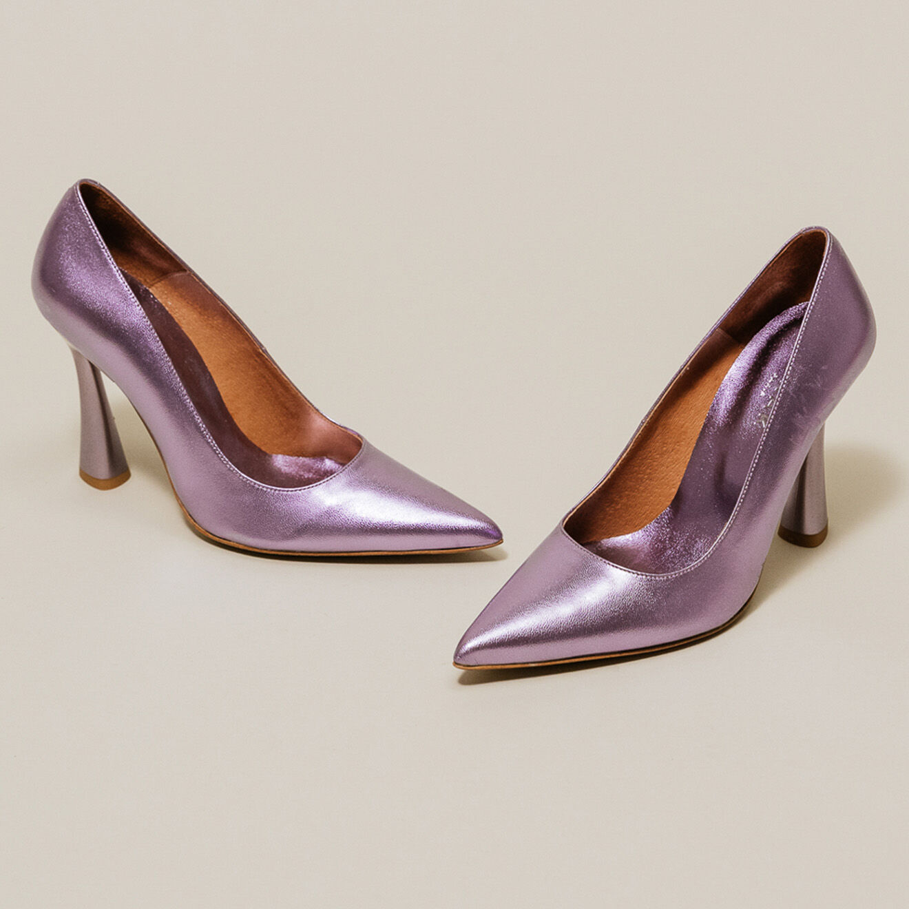 Jonak Escarpins en Cuir Dabate lilas - Talon 10 cm