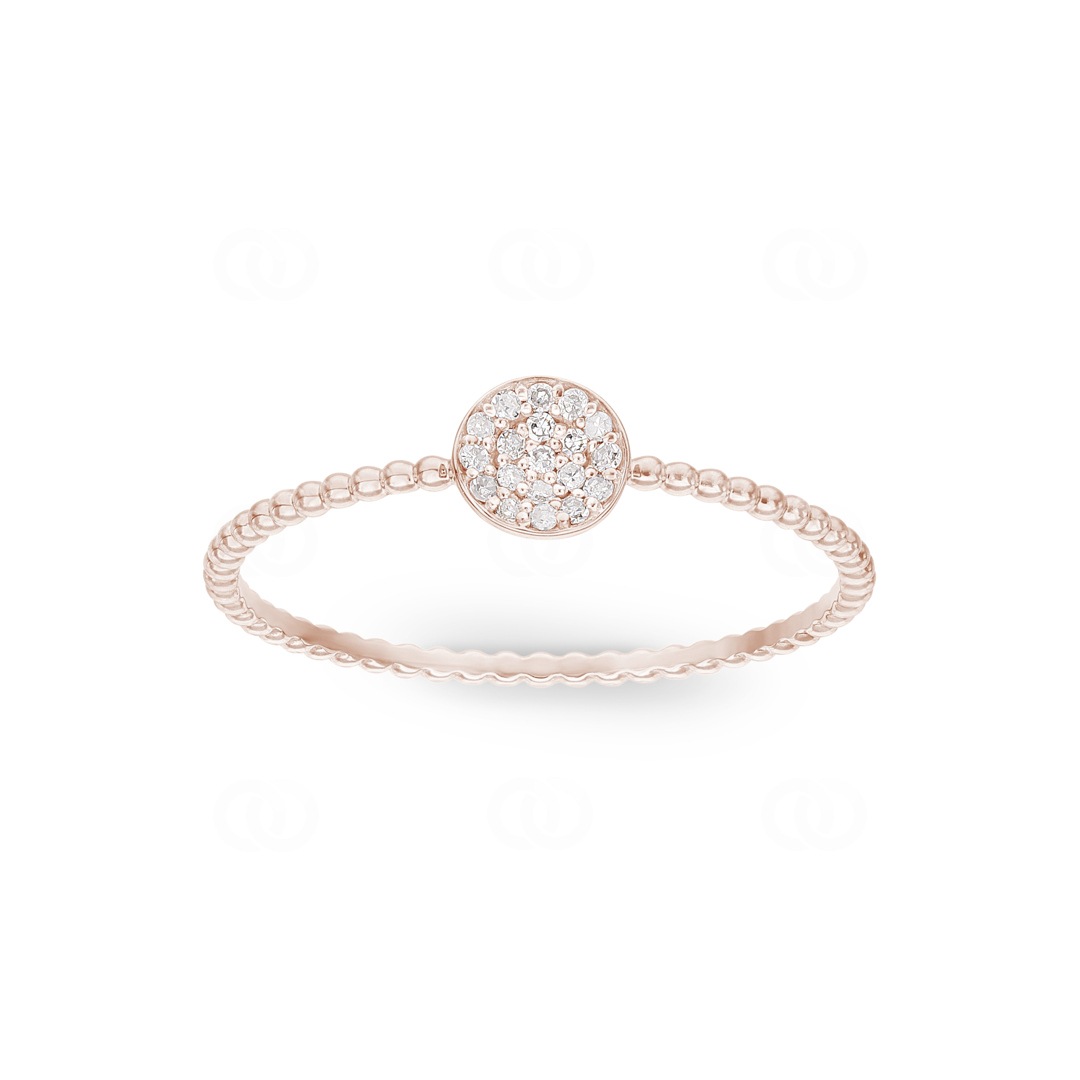 Damenring 750/18 K Roségold mit Diamanten 0.06 ct H/si by CHRISTIAN
