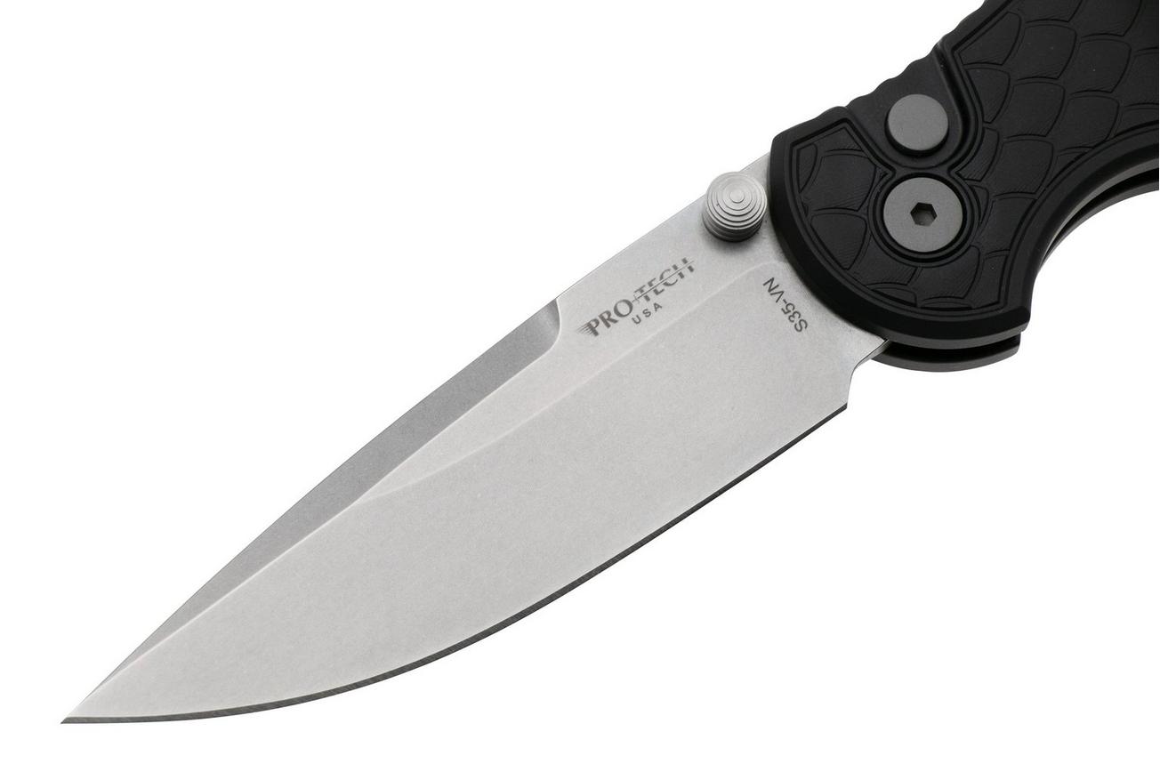 Pro-Tech TR-3 Integrity INT105-REPTILE, Stonewashed S35VN, Reptile Black Aluminum, zakmes