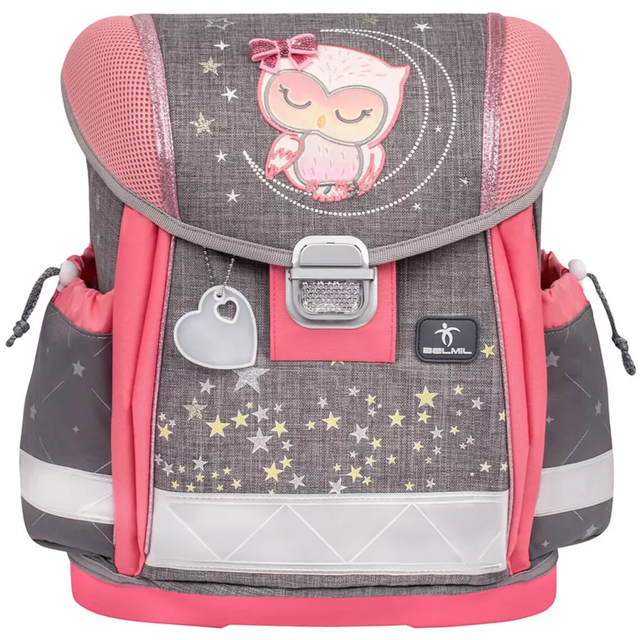 Belmil Schulranzen Classy Schulranzen Set 5-teilig mit Brustgurt Little Owl