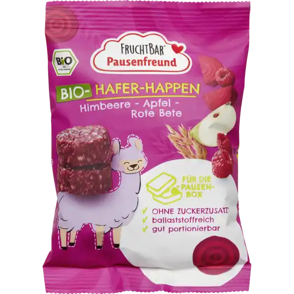 Bio Hafer-Happen Himbeere, Apfel, Rote Bete