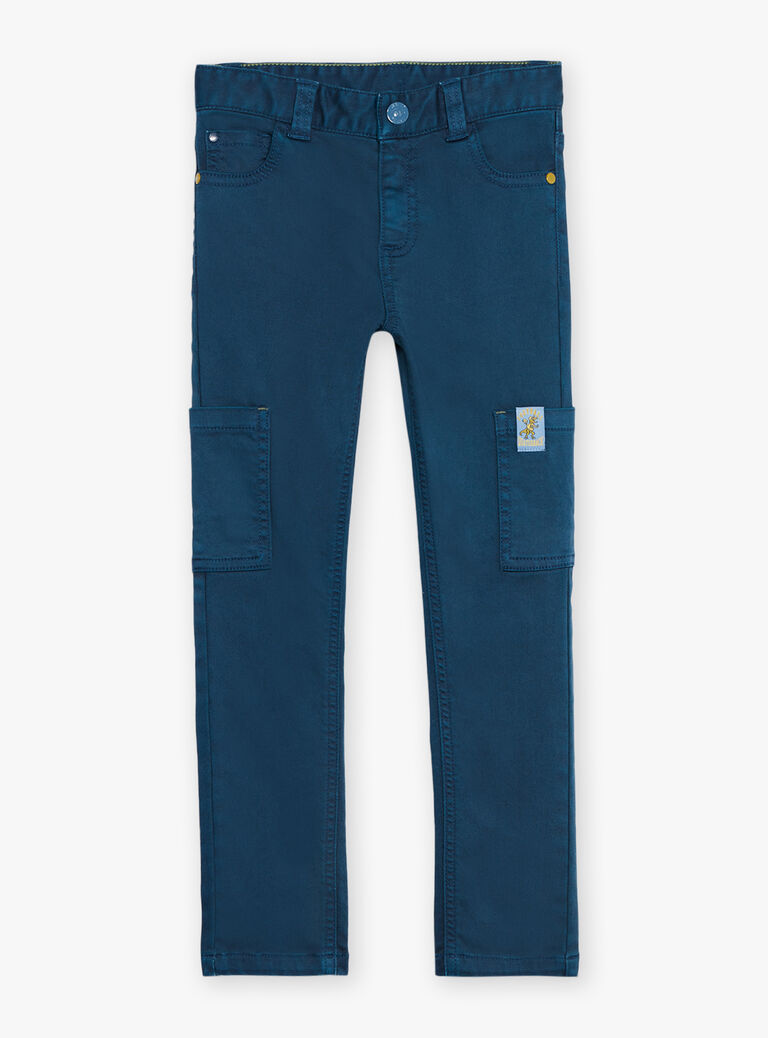 Pantalon slim bleu pétrole