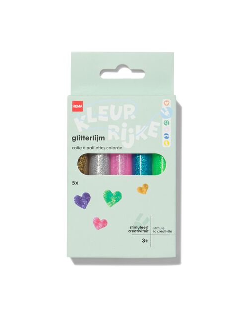 5 tubes de colle à paillettes
