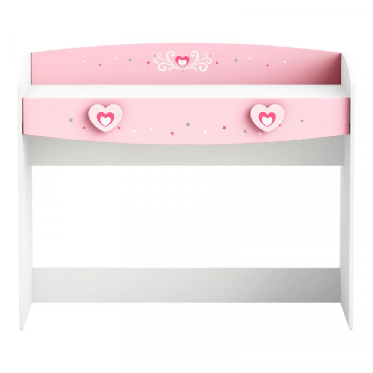 dansmamaison Bureau 1 Tiroir Blanc/Rose FIONA