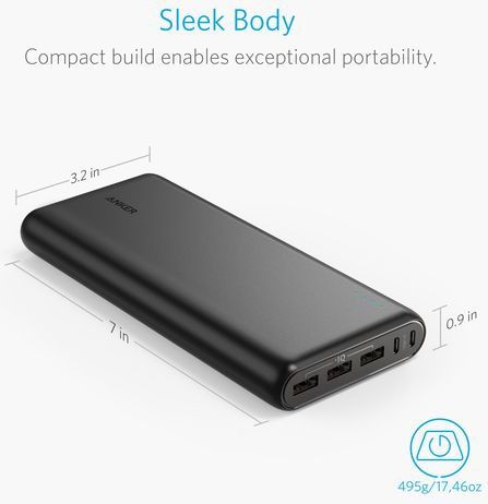 Anker Powerbank PowerCore 26800 mAh Zwart