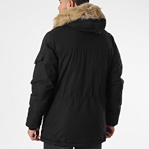 Parka Capuche Fourrure Noir