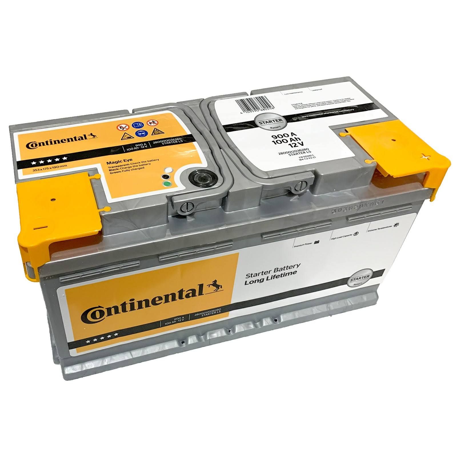 Starterbatterie Continental L5 100Ah 12v 900A pluspol rechts Fiamm 100