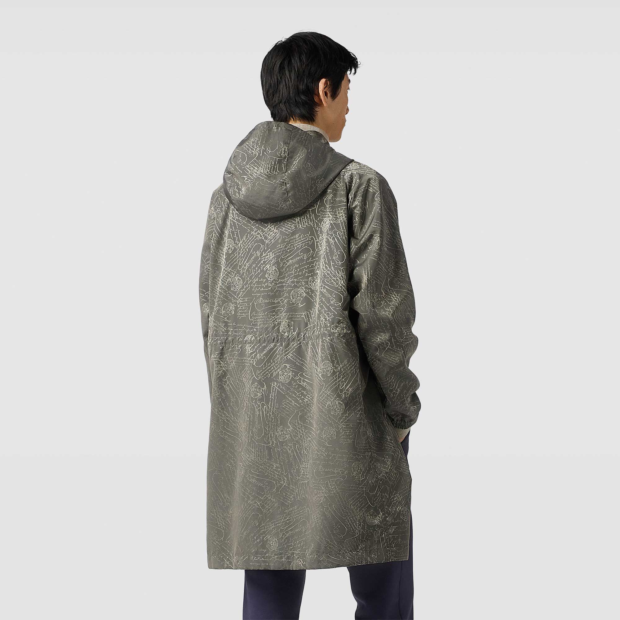 Parka Longue Et Pliable En Nylon Scritto