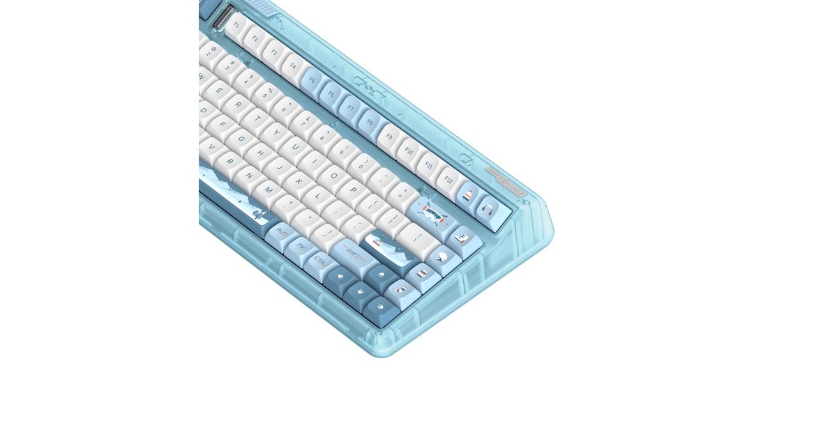 IqunixOG80 Wintertide Wireless Mechanical Keyboard, gaming toetsenbord  (Lichtblauw, US lay-out, Cherry MX Red, RGB leds, 80% (TKL), Hot-swappable, PBT, 2.4GHz | Bluetooth 5.1 | USB-C)