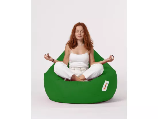 Pouf poire vert Premium XXL