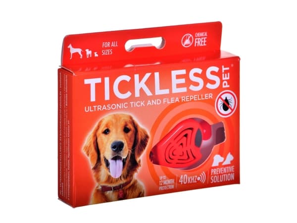 TickLess ultralydsheng mot flått og lopper for hunder og katter orange sp.