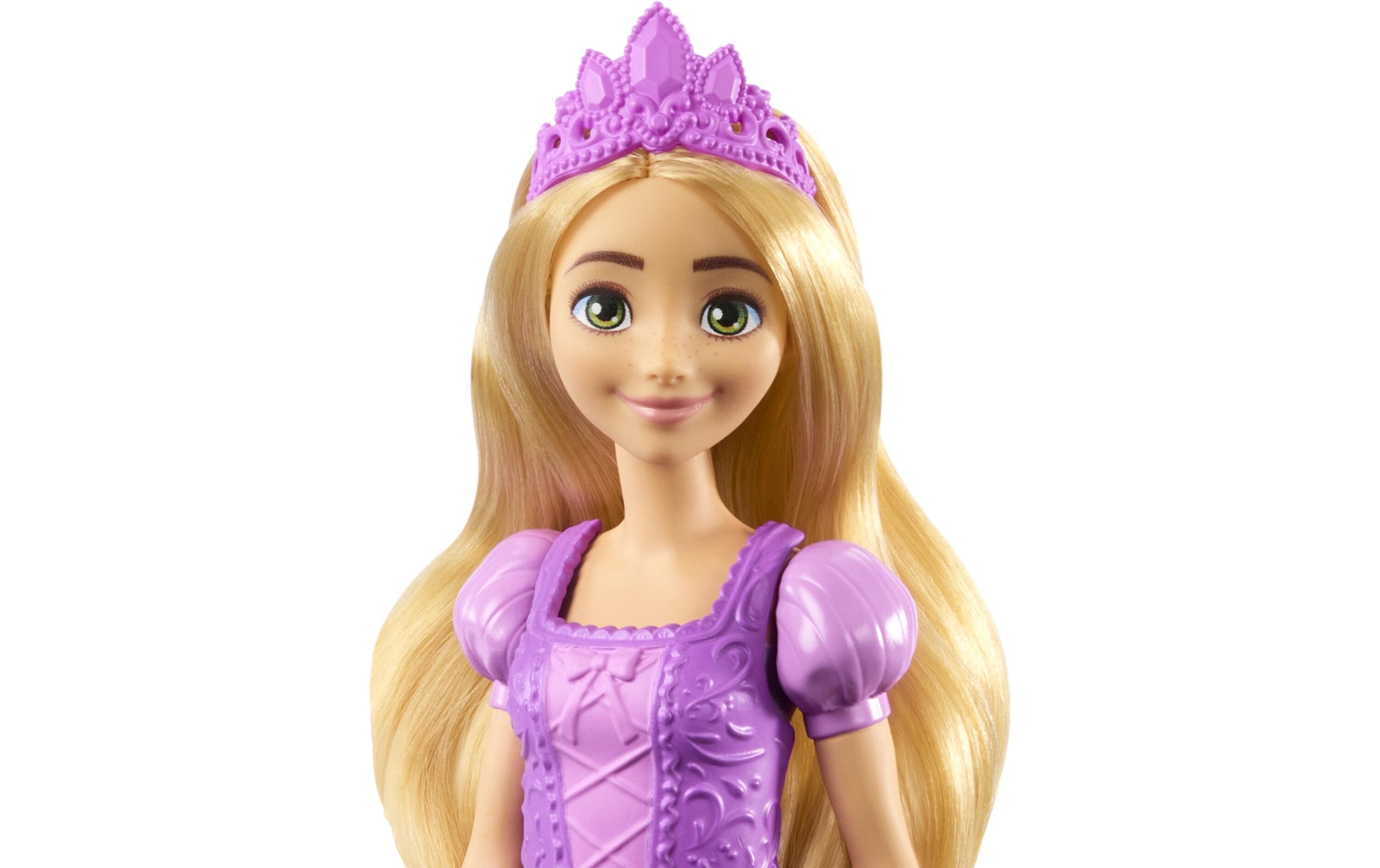 Spielset 2-in-1-Geschichten Rapunzel-ModepuppePuppe mit 2 Oberteilen zum Anklipsen, 2 Röcken und 9 Accessoires