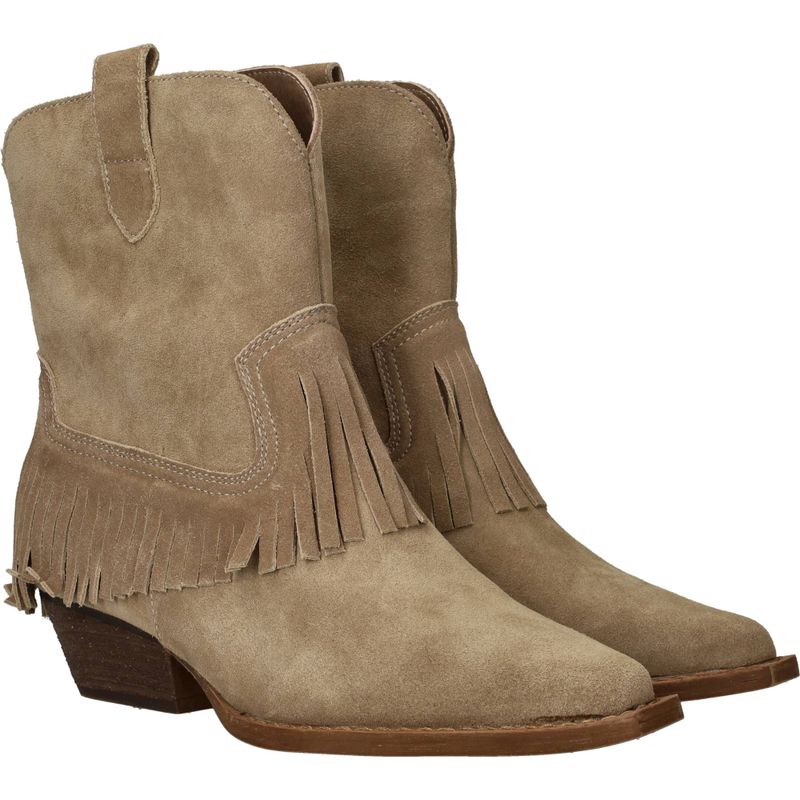 PS Poelman Westernboots Beige Dames