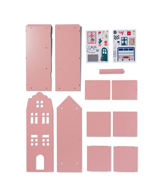 maison de canal 24.5x25x75 bois rose