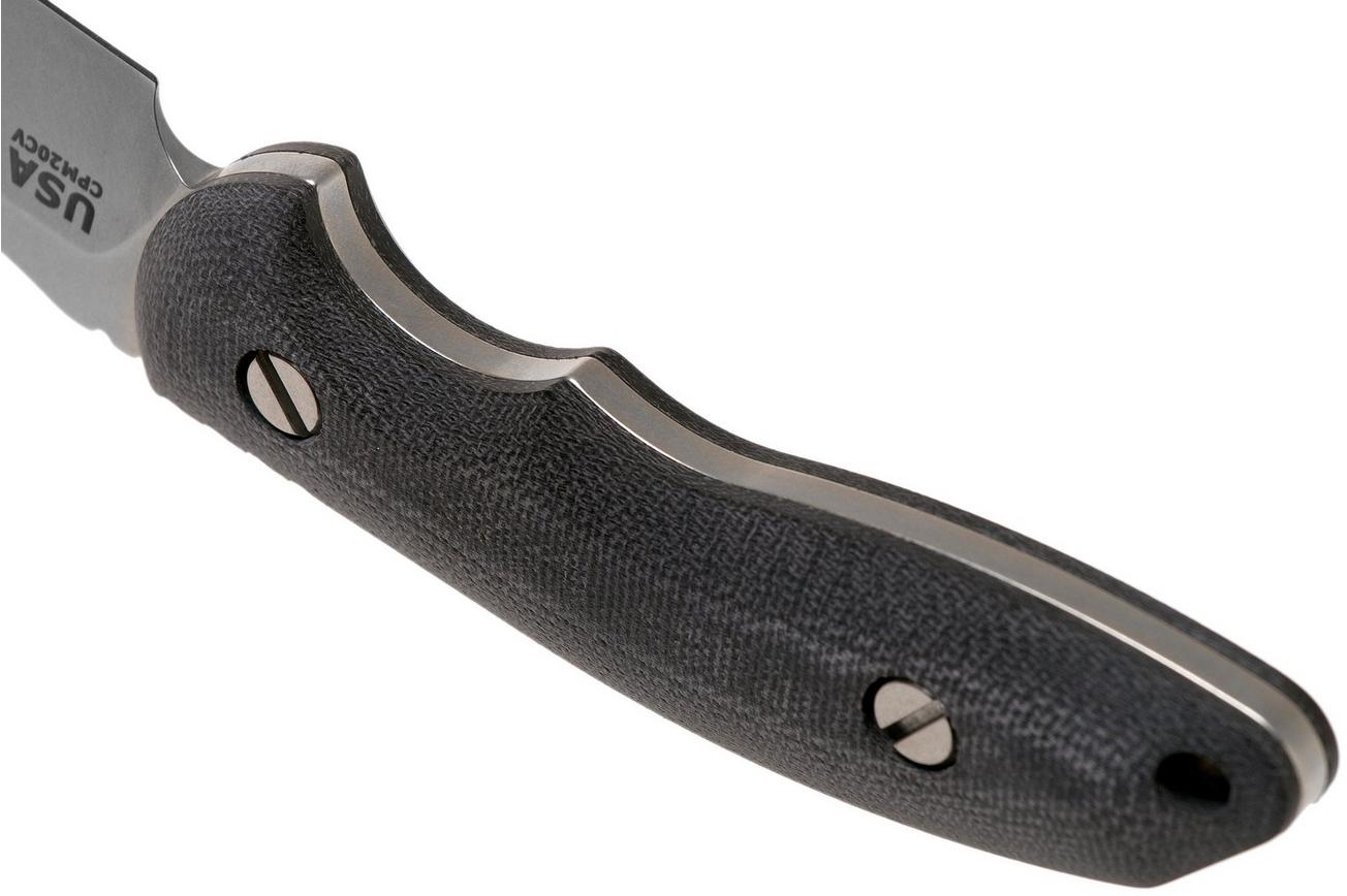 Rick Hinderer The Emmett, CPM 20CV, Black Micarta jachtmes