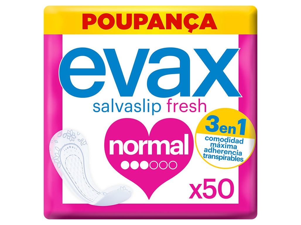 PENSOS DIÁRIOS SALVASLIP NORMAL EVAX 50 UN
