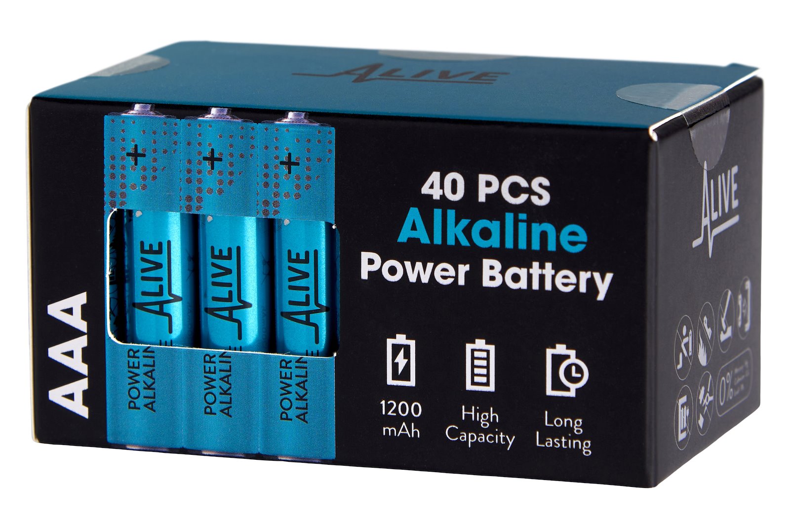 ALIVE Batteri AAA 40pk 1200mAh, 1,5V