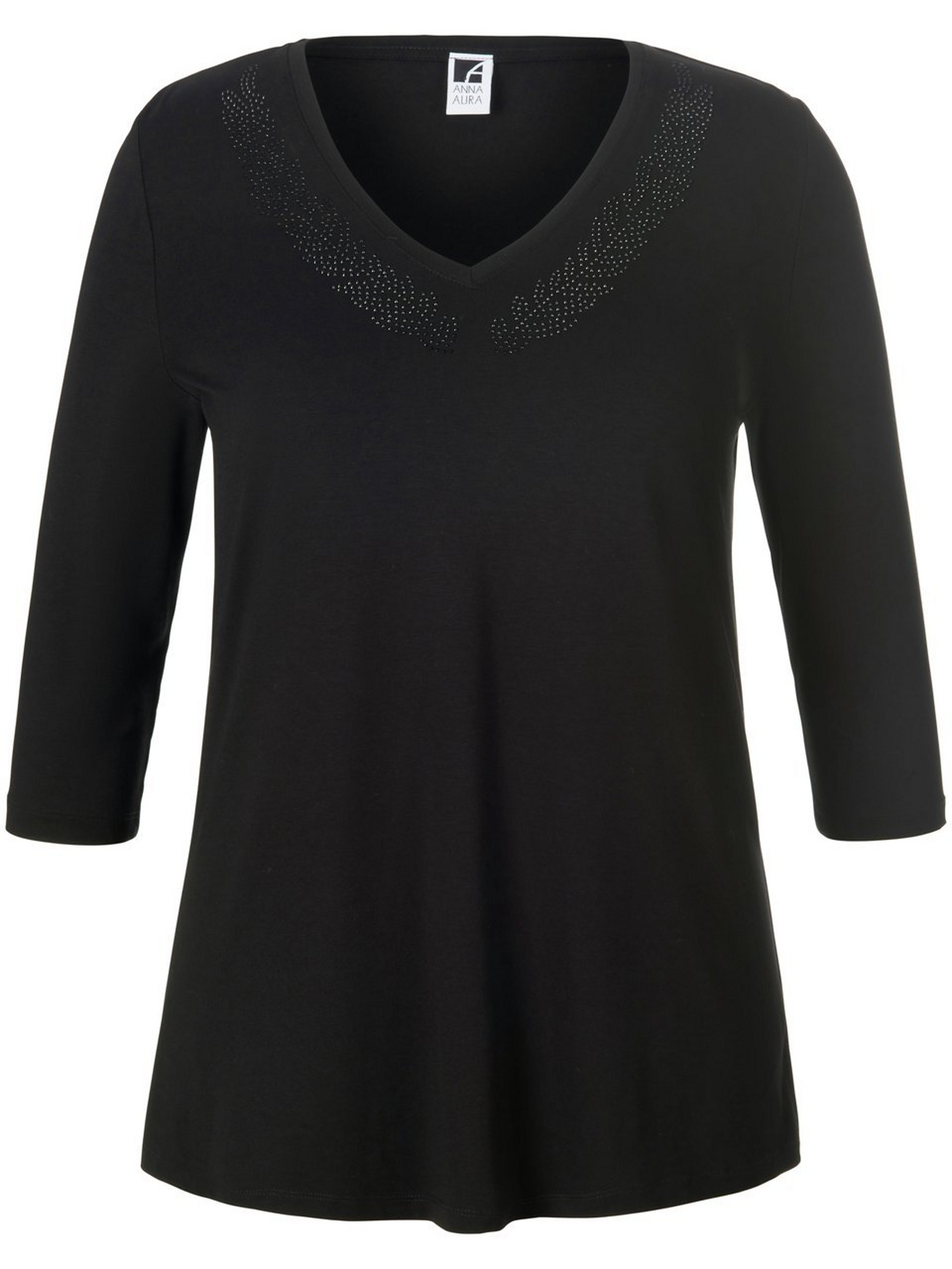 V-Shirt mit 3/4-Arm