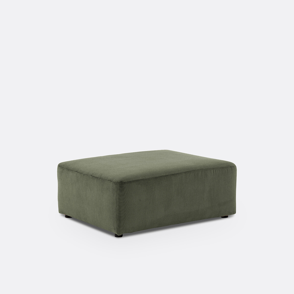 LA REDOUTE INTERIEURS<br>Puff com nervuras de veludo, Monica