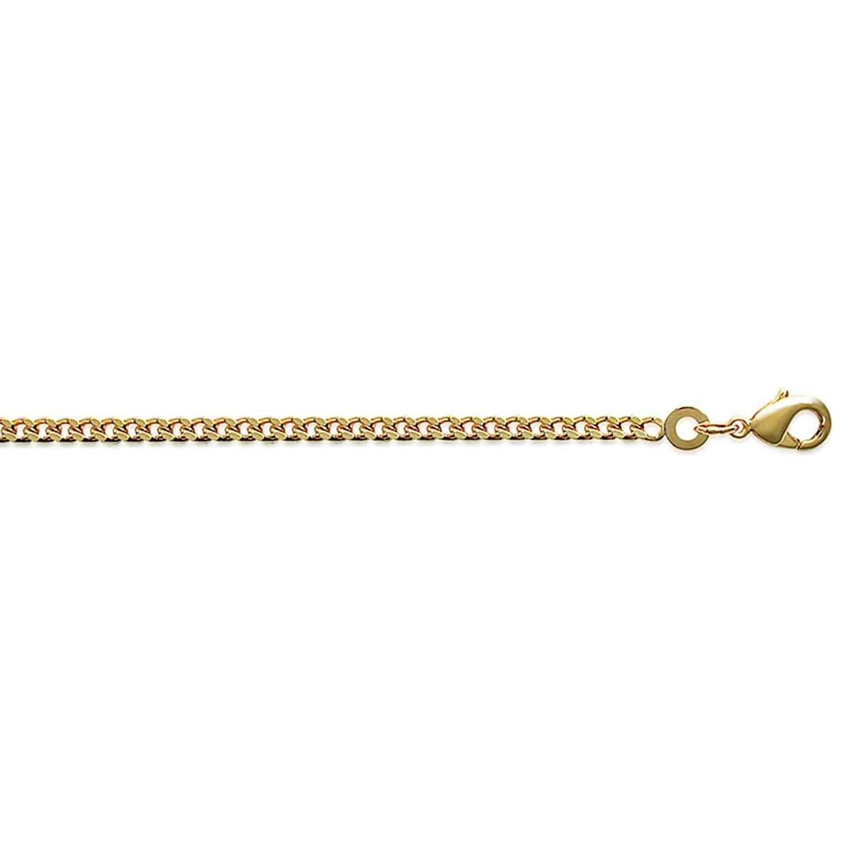 Chaîne Brillaxis maille gourmette 60 cm plaqué or