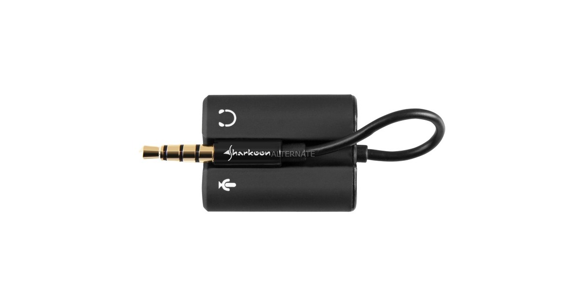 SharkoonPMP 35, Headset-Adapter kabel  (Zwart)