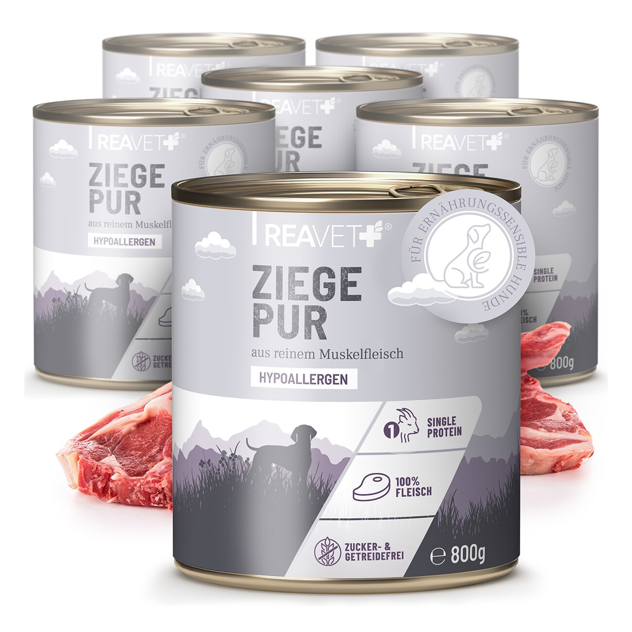 REAVET Hunde Nassfutter - Ziege PUR