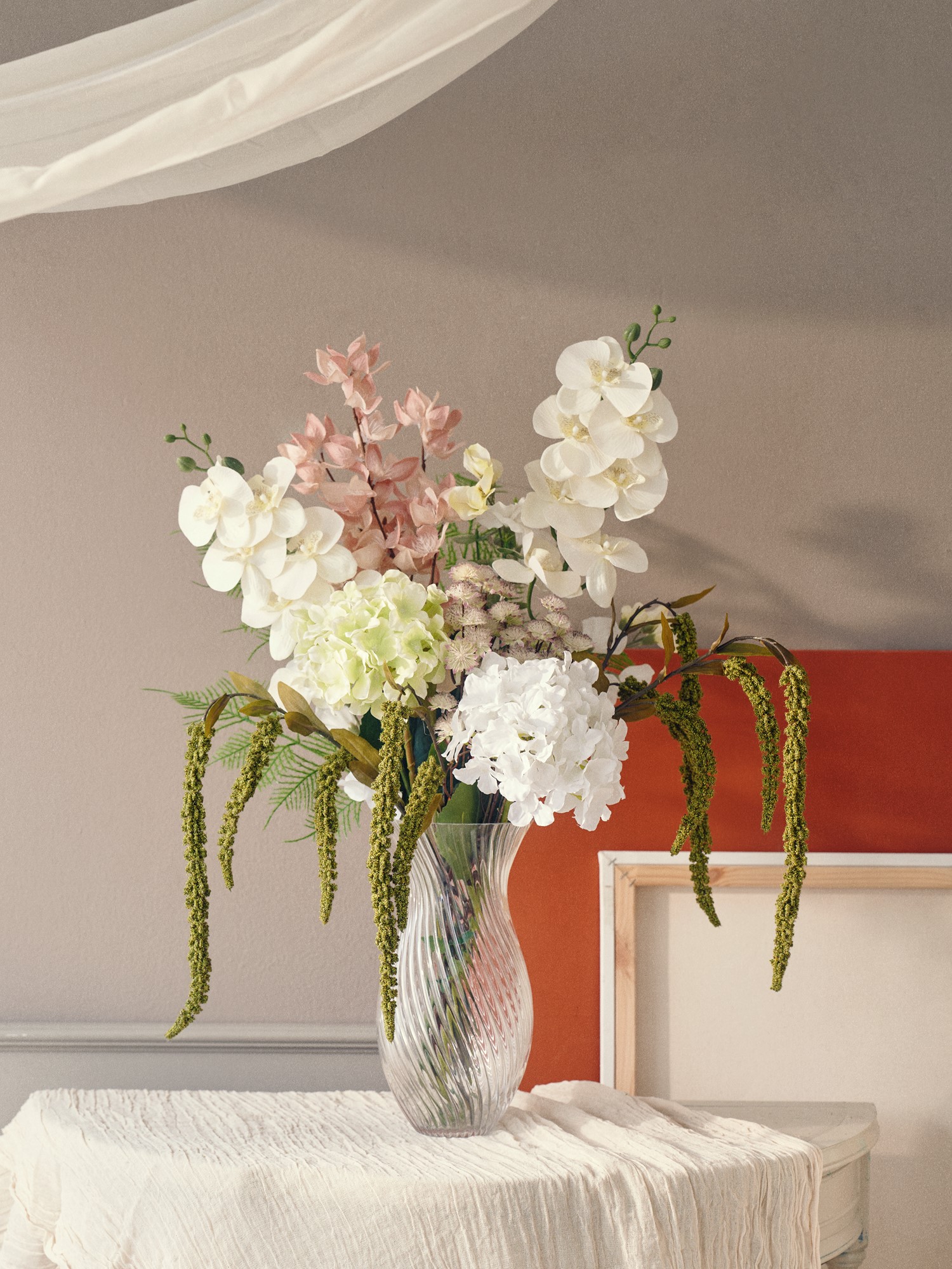 Kunstig blomst stjerneskærm | 64 cm.  | Lilac